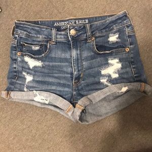 Size 6 American eagle ripped hi rise jean shorts